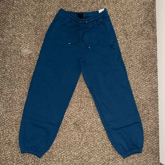 Navy Blue Elastic Cuffed Joggers with Relaxed Fit - Picture 1 of 4